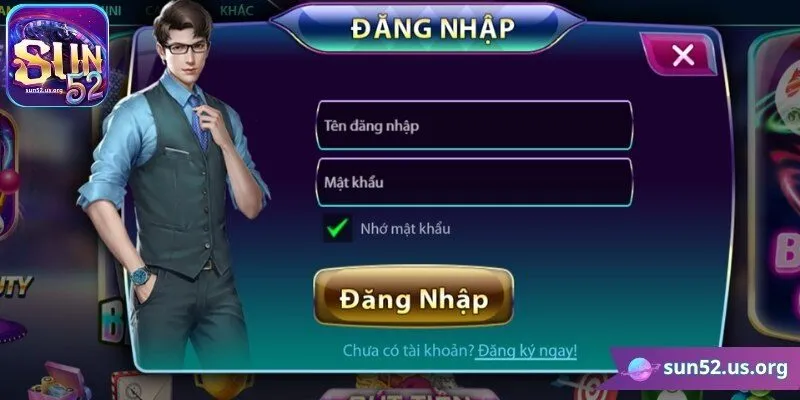 Đăng nhập Sun52 đơn giản